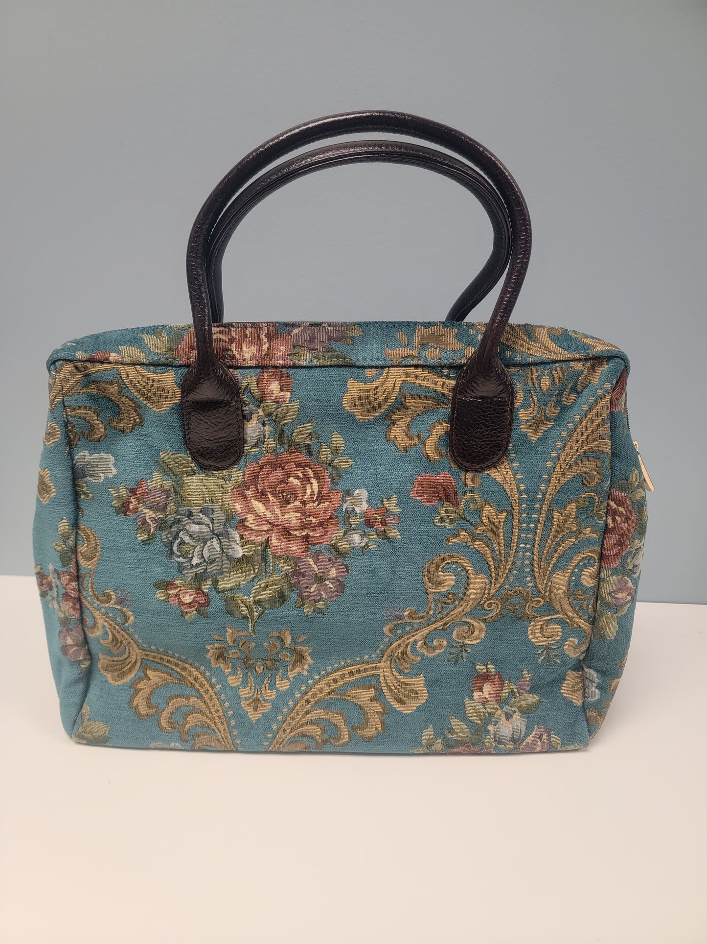 Jade Floral Tapestry Bag