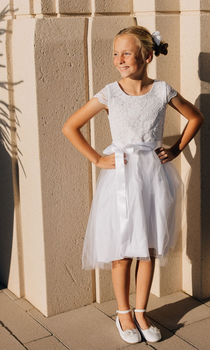 LDS Baptism Dress | Mabel | Dressed in White