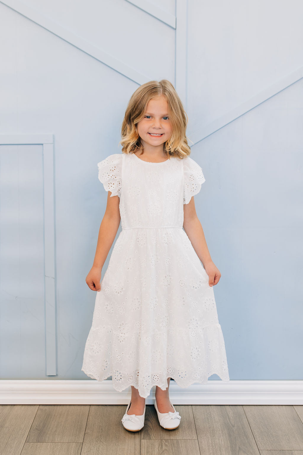 LDS Baptism Dress | Cotton Girl's Dress Dressed in White LDS Baptism Dress | Cotton Girl's Dress Dressed in White
