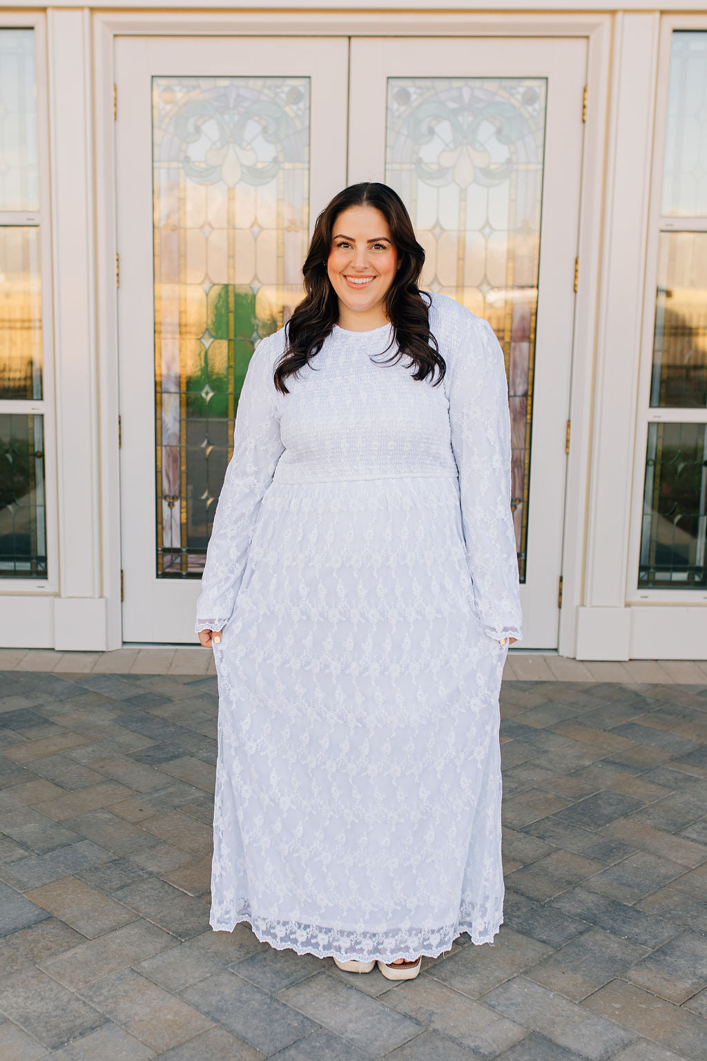 Pearl Temple Dress - Available in 3XL Dressed in White Pearl Temple Dress - Available in 3XL Dressed in White