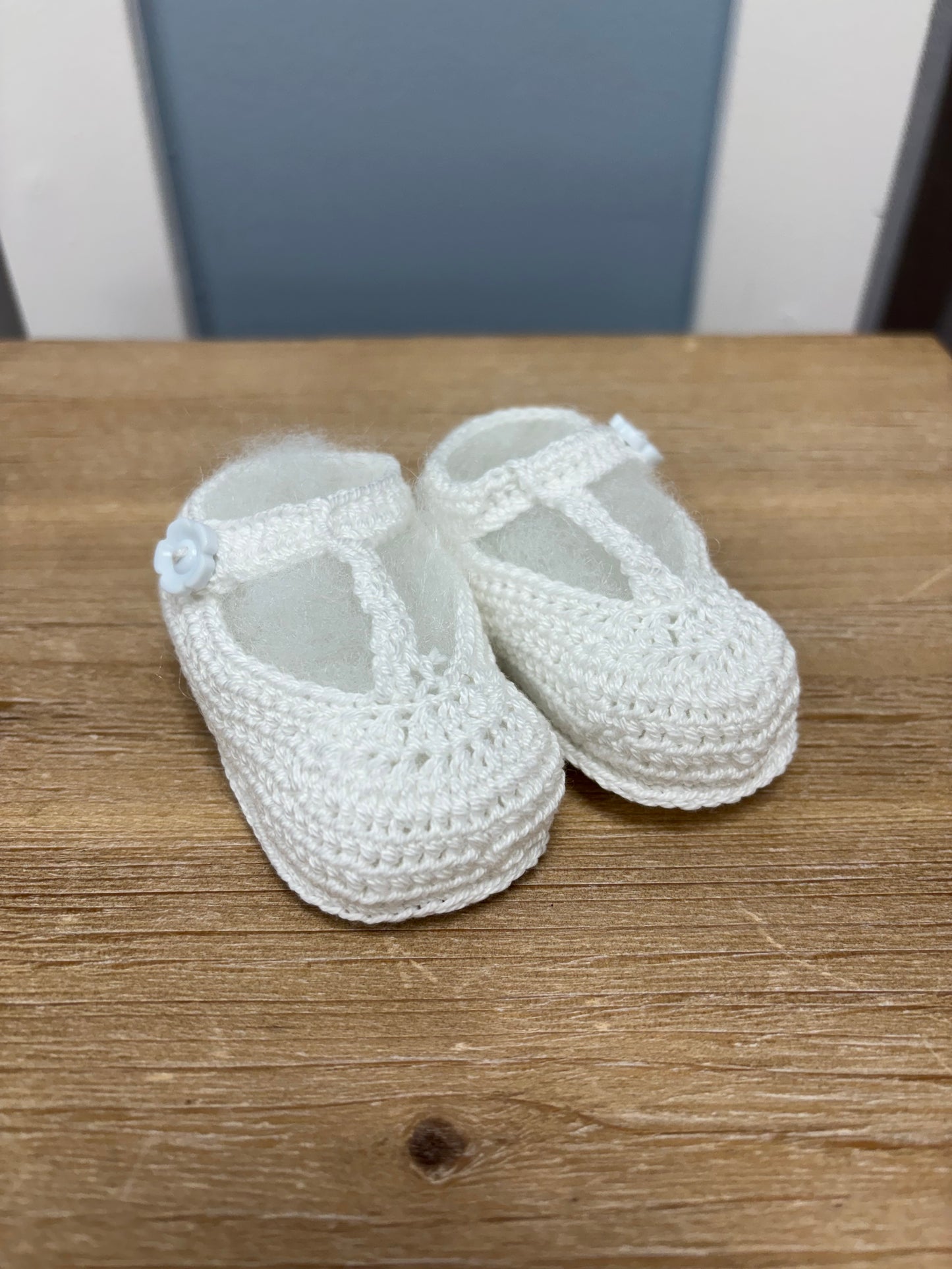 Crochet Flower Button Bootie