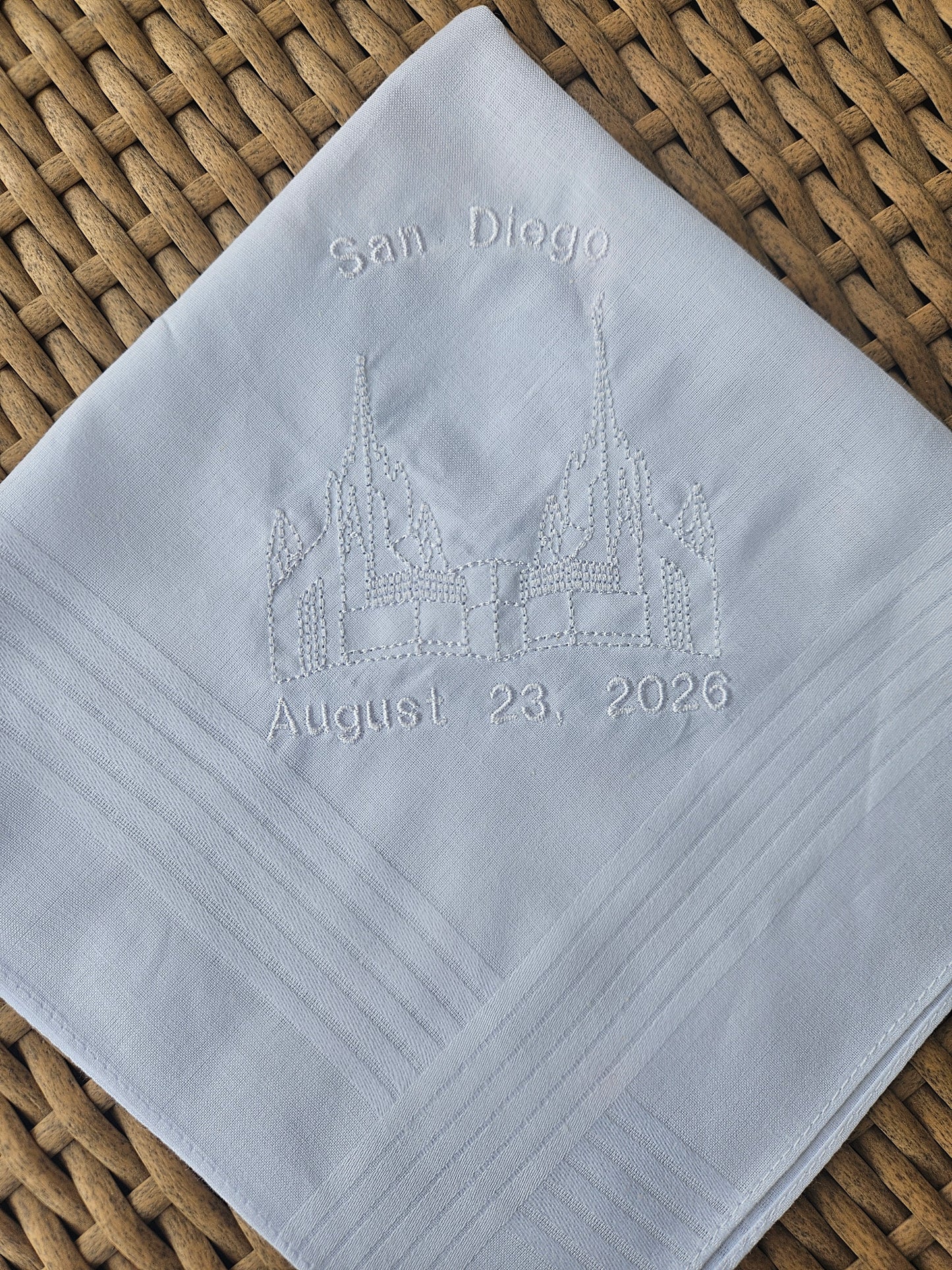 San Diego, CA Temple Dedication Hankie