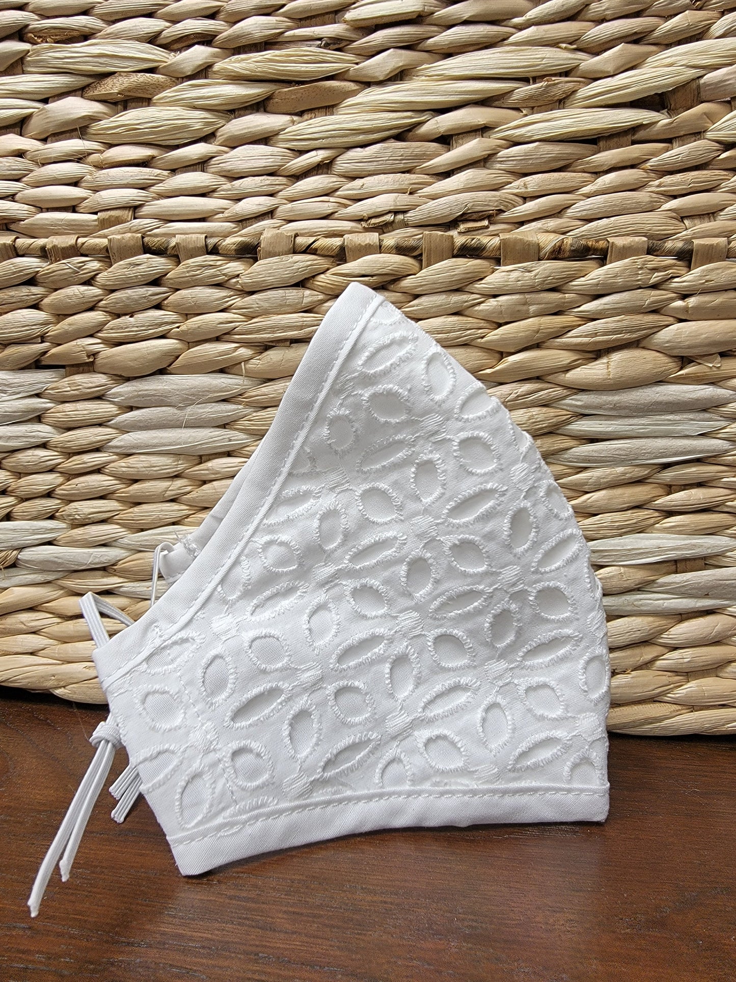 White flower face mask