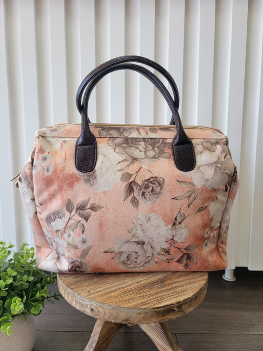 Peach Floral Bag