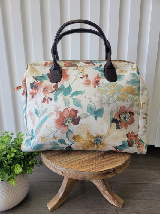 Floral Linen Bag