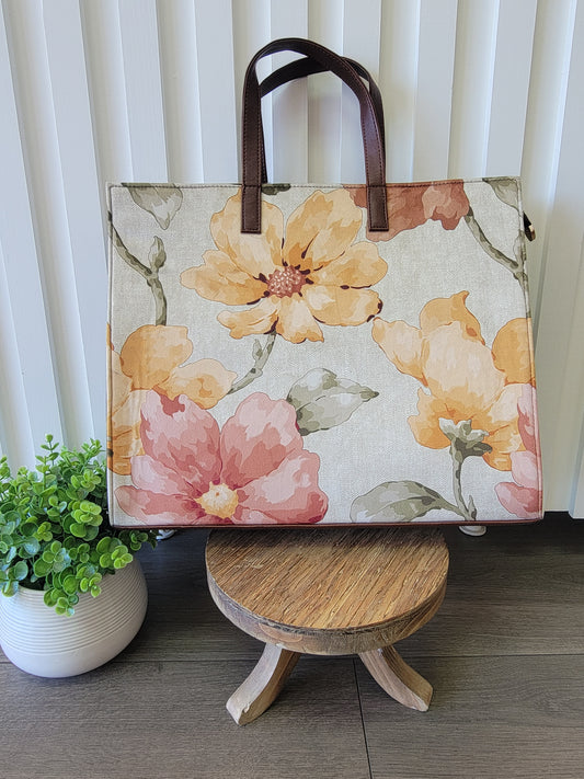 Cream Floral Bag