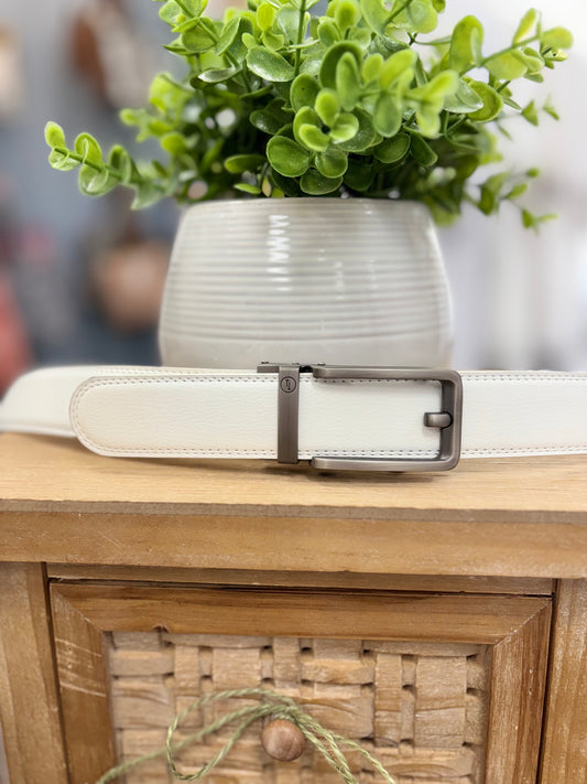 Ratchet belt-Traditional buckle in Silver