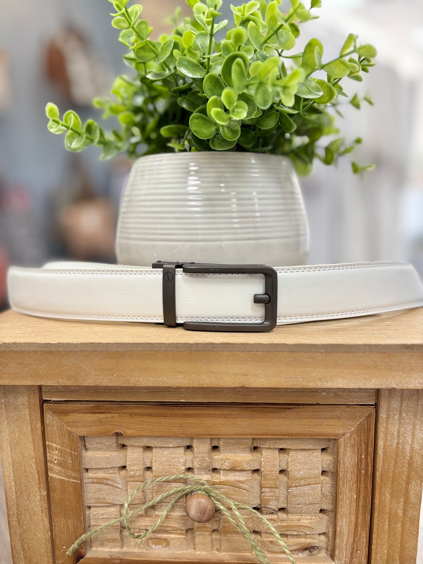 Ratchet belt-Traditional buckle in Gunmetal