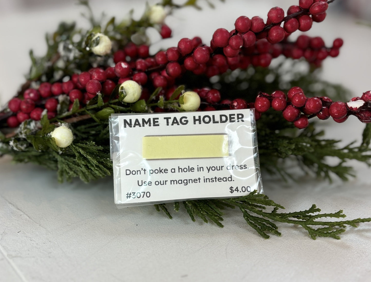 Magnetic Name Tag Holder