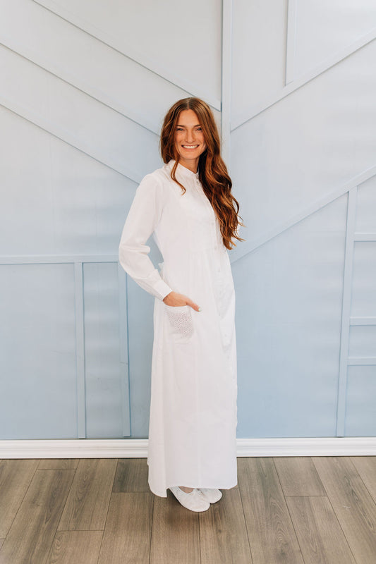 white cotton long dress Elegance Women's Modest White Full Length Sleeve Special Occasion with Button Down Front 100 cm (28 Rip Curl Premium Surf Maxi