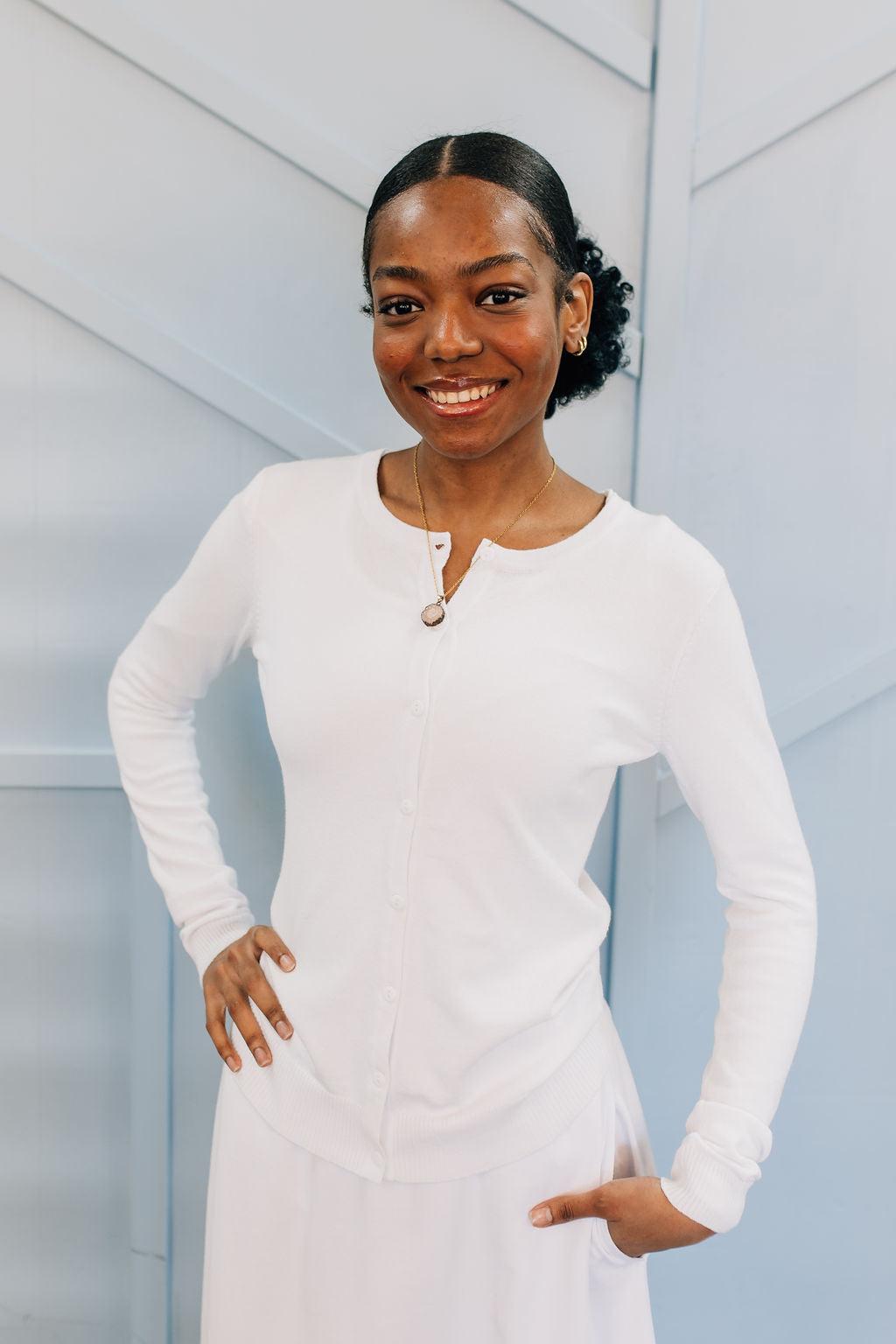 LDS Temple Sweater | Crew Neck | Dressed in White