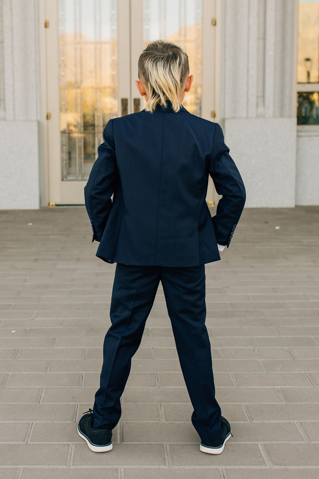 Boys 5-Piece Suit-Navy