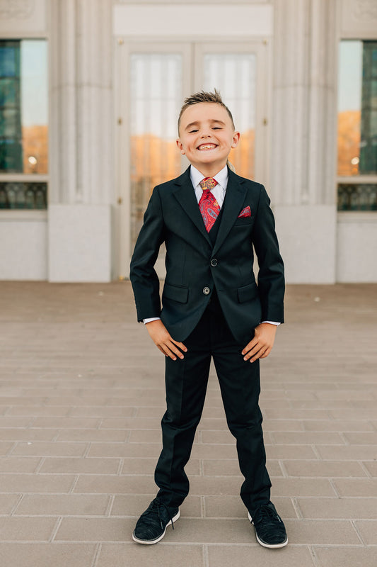 Boys 5-Piece Suit-Black