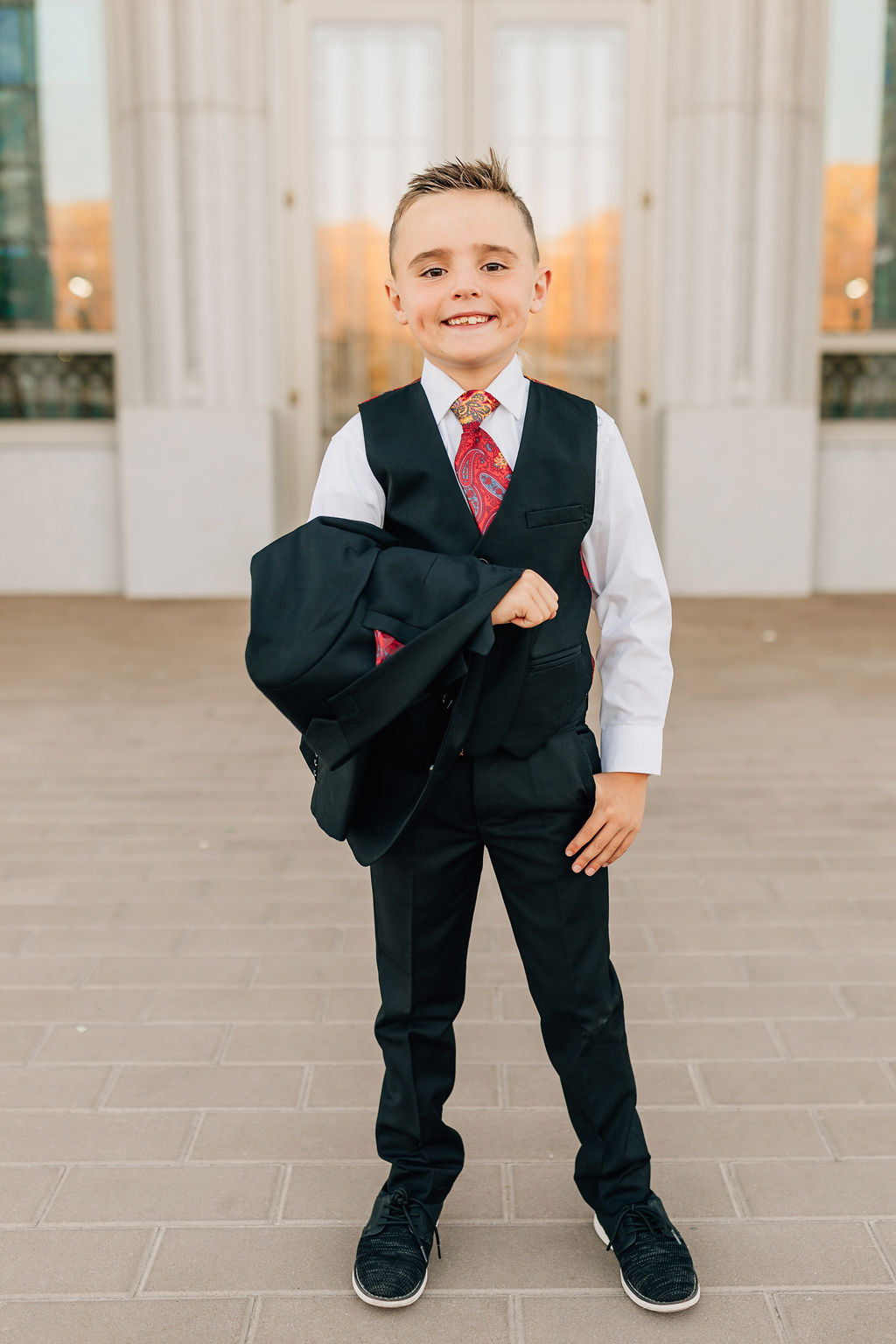 Boys 5-Piece Suit-Black