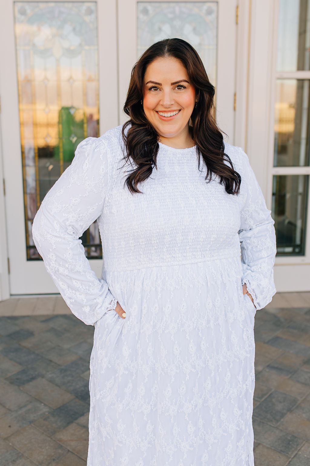 Pearl Temple Dress - Available in 3XL Dressed in White Pearl Temple Dress - Available in 3XL Dressed in White