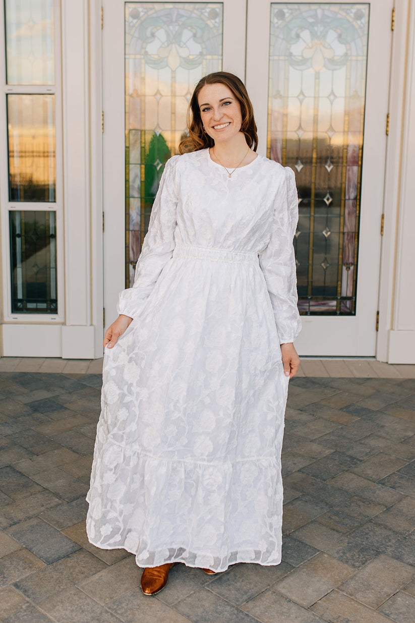 Miriam LDS Temple Dress – Dressed in White