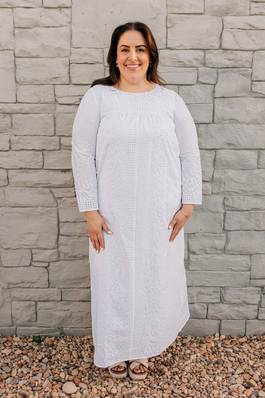 100% Cotton Dresses | Cotton Temple Dresses | LDS Wedding Dress Dressed in White 100% Cotton Dresses | Cotton Temple Dresses | LDS Wedding Dress Dressed in White