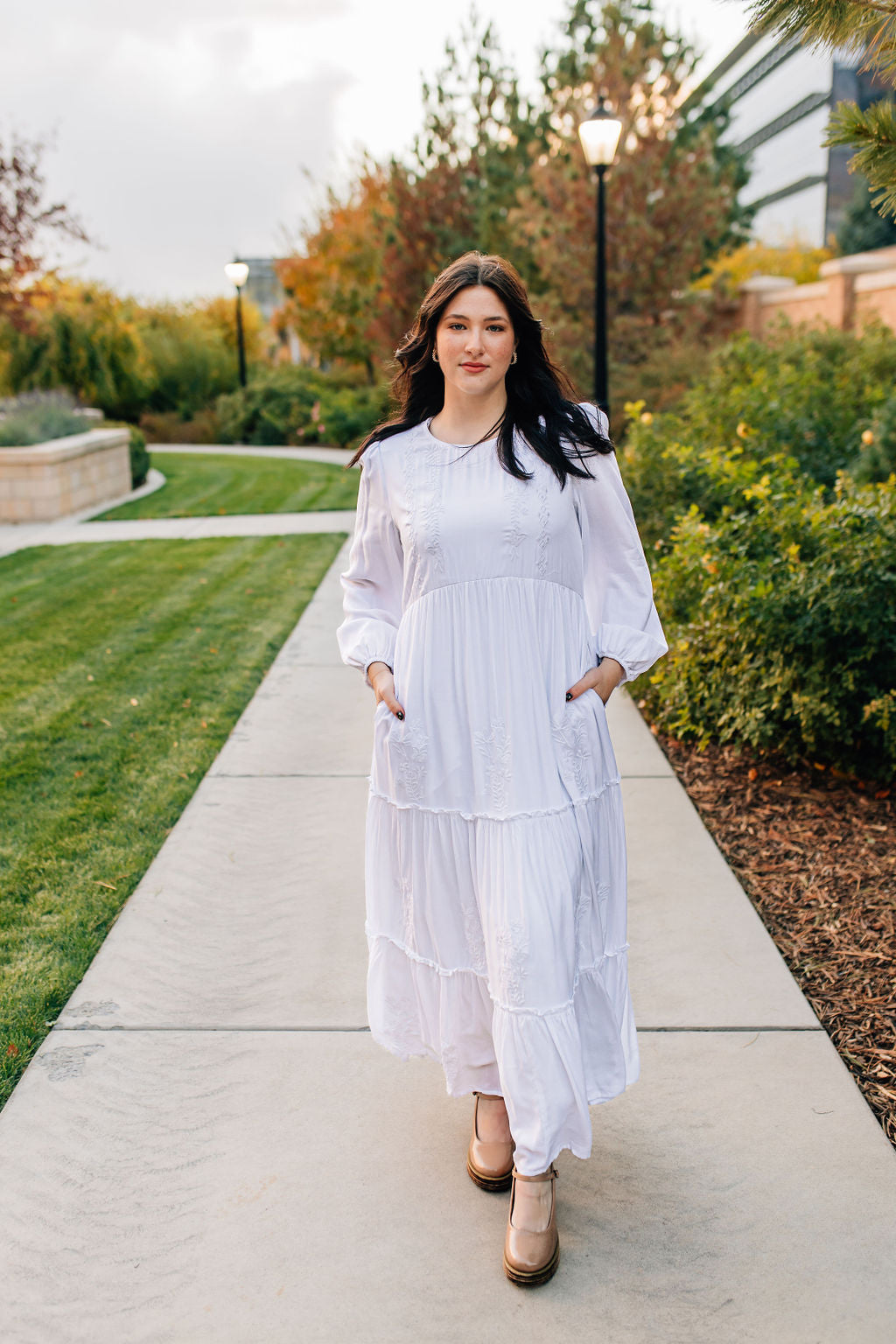 Flora embroidered dress