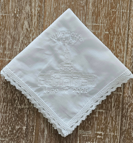 Willamette Valley Oregon Temple Dedication Hankie