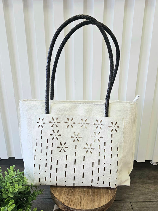 Flower Tote-White