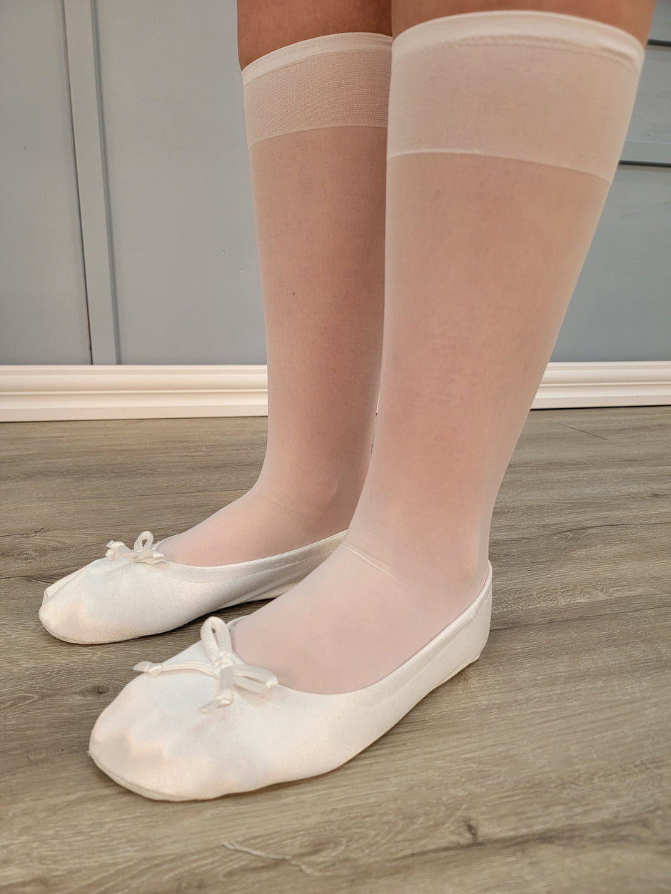 Panty Hose & Socks Dressed in White