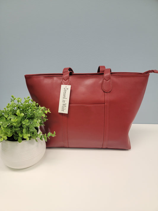 Pocket Tote-Red