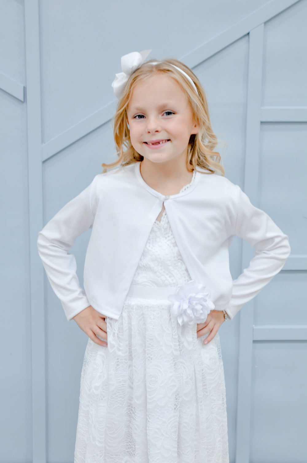 white cardigan for dress Girl's White Cardigan | Baptism Accessories