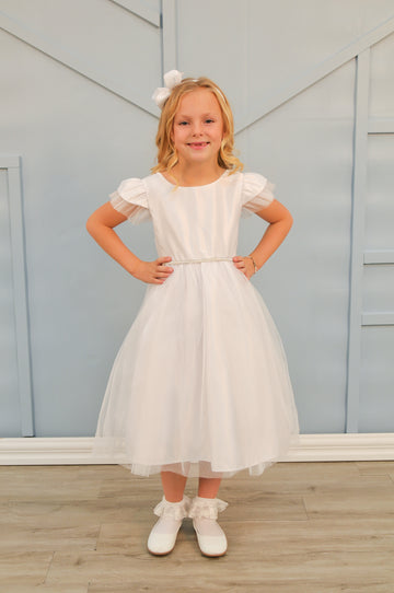 Girls White Dresses for LDS Baptism, First Communion, Christening ...