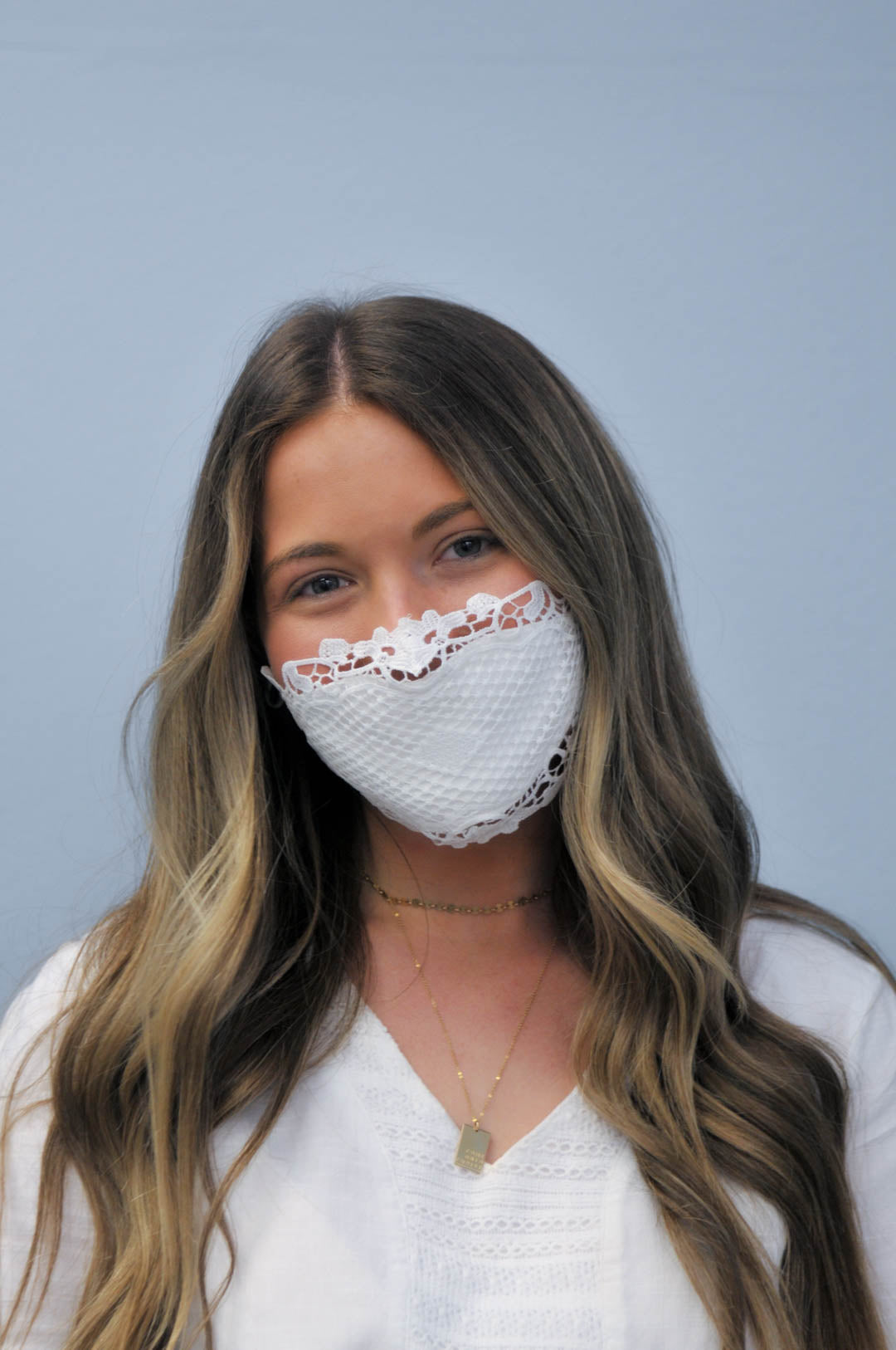 White lace face mask